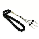 عقيق اسود 10 مم 33 حبايه