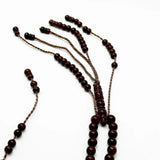 Tijani Burgundy kok 8mm 100 Beads 4 Counters