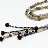 سبحة عقيق شجري 8 ملي 100 حبايه  2 عداد