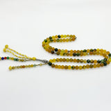 عقيق هندي اصفر 8 ملي 100 حبايه 2 عداد