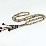 سبحة عقيق شجري 8 ملي 100 حبايه  2 عداد