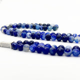 سبحه عقيق سليماني ازرق ٦ ملي ٩٩ حبايه