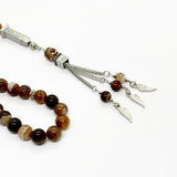 سبحه عقيق سليماني بني 10 ملي 33 حبايه