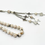 فيروز ابيض بصدف بحري 10 ملي 33 حبايه