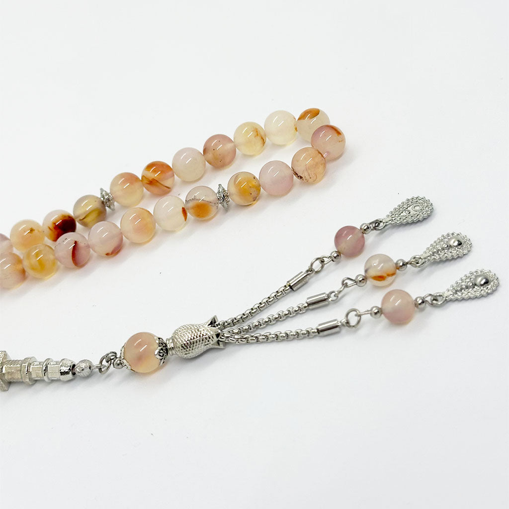 سبحه عقيق يمني 10 ملي 33 خرزة