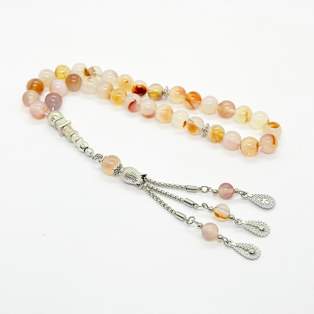 سبحه عقيق يمني 10 ملي 33 خرزة