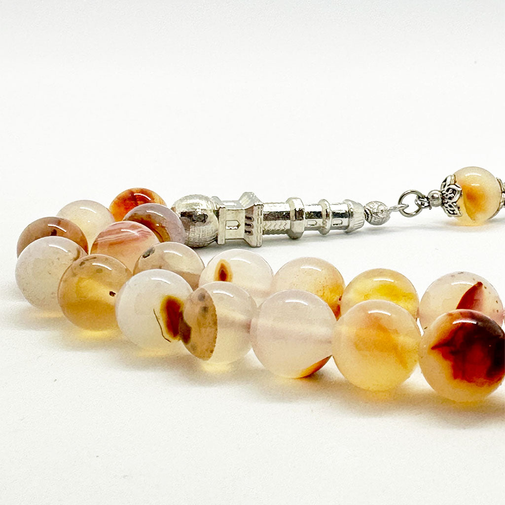 سبحه عقيق يمني 10 ملي 33 خرزة