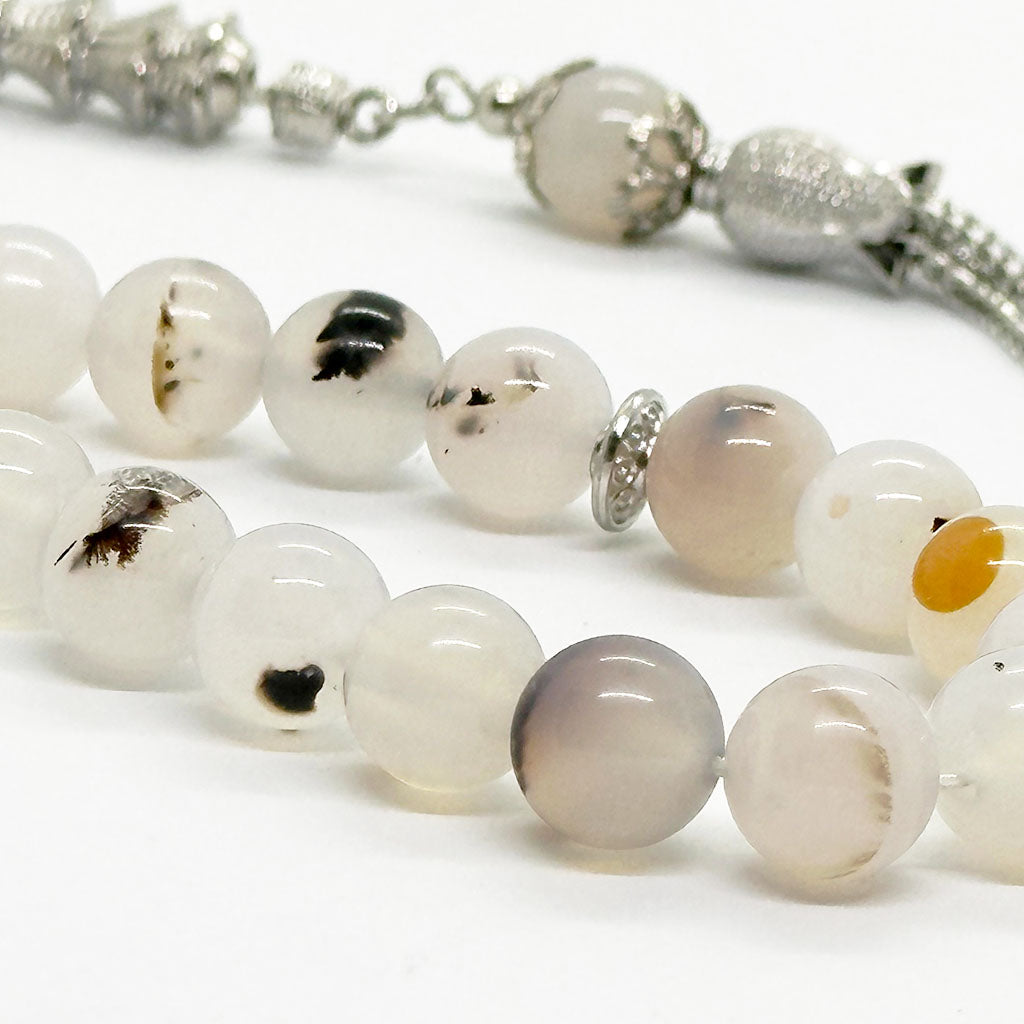 سبحة عقيق شجري  33 حبايه 10 ملي