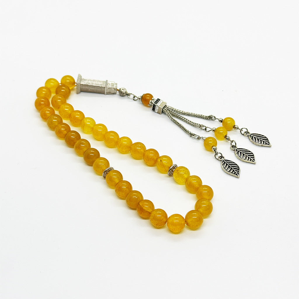 سبحه عقيق شرف الشمس 10 ملي 33 حبايه