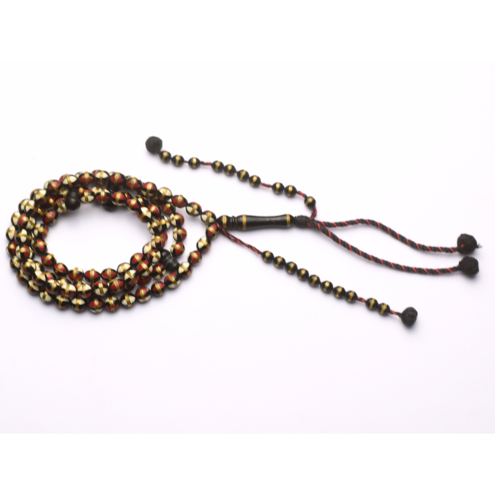 Kok with Metal & Stone Inlays 7mm 100 Beads