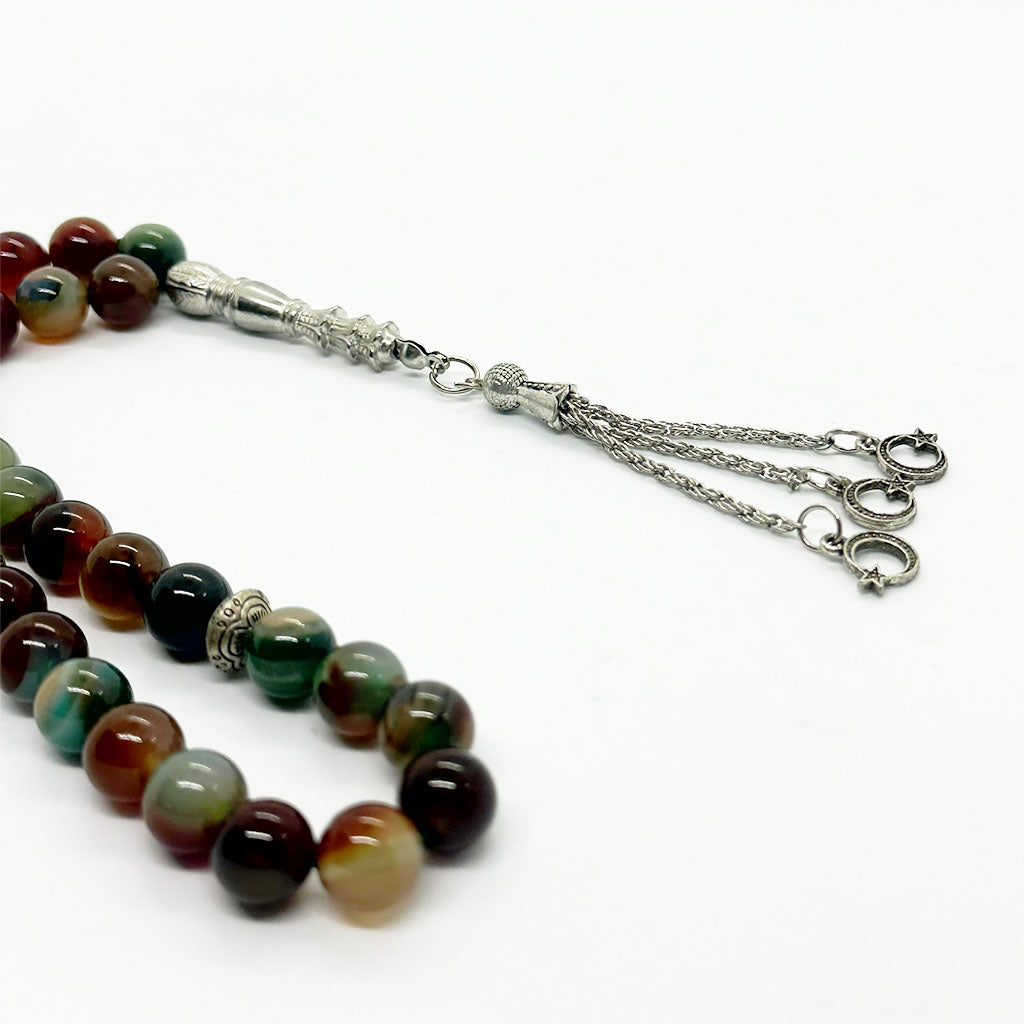 عقيق هندي ١٠ ملي ٣٣ حبايه