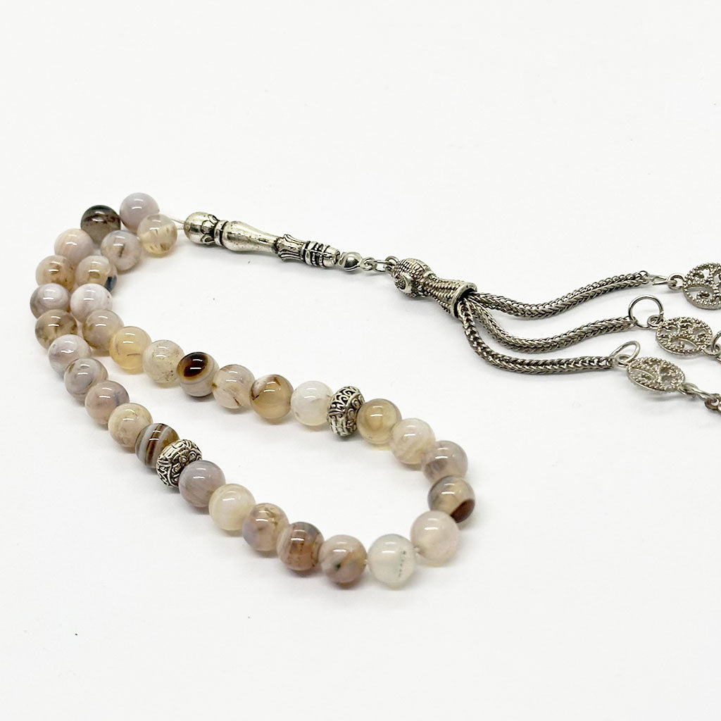 عقيق سليماني عسلي 8 ملي 33 حبايه