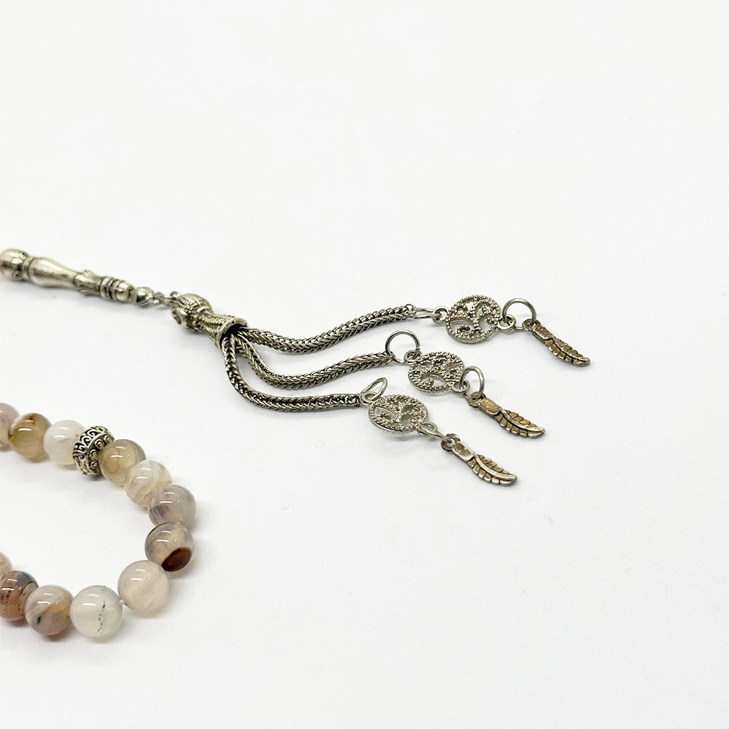 عقيق سليماني عسلي 8 ملي 33 حبايه