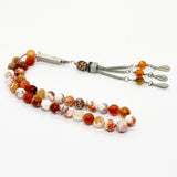 عقيق جزع بني 10 ملي ٣٣ حبايه