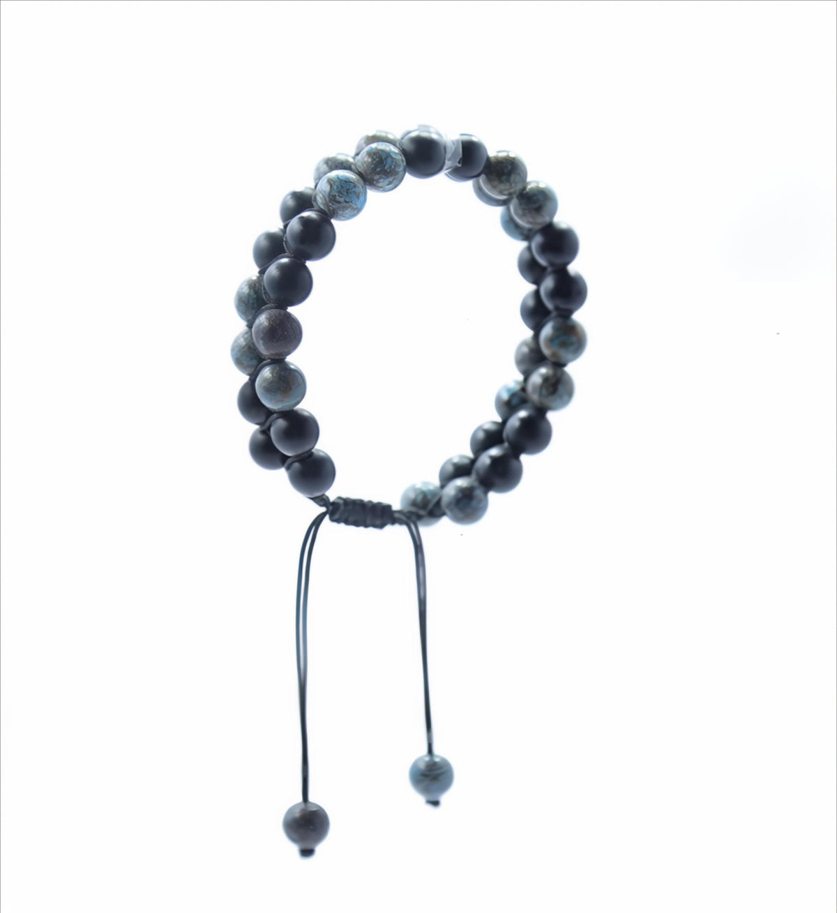 بريسلت 2 دور فيروز افريقي في عقيق اسود طبيعي