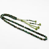 عقيق طحلبي أخضر 6 ملي 100 حبايه 2 عداد