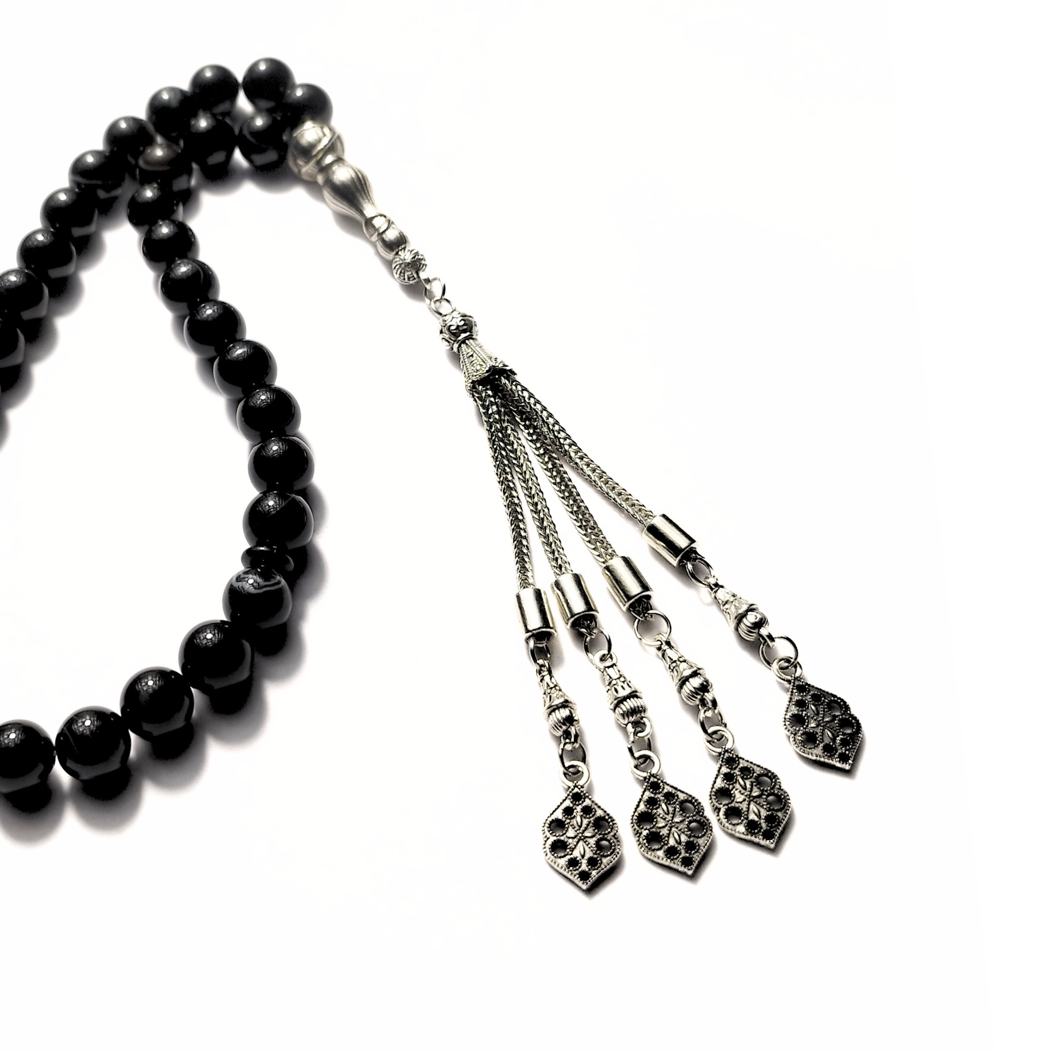 Dark Agate 10mm 33 Beads  