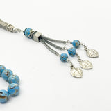 سبحه فيروز مطعم بالصدف البحري ١٠ ملي ٣٣ حبايه