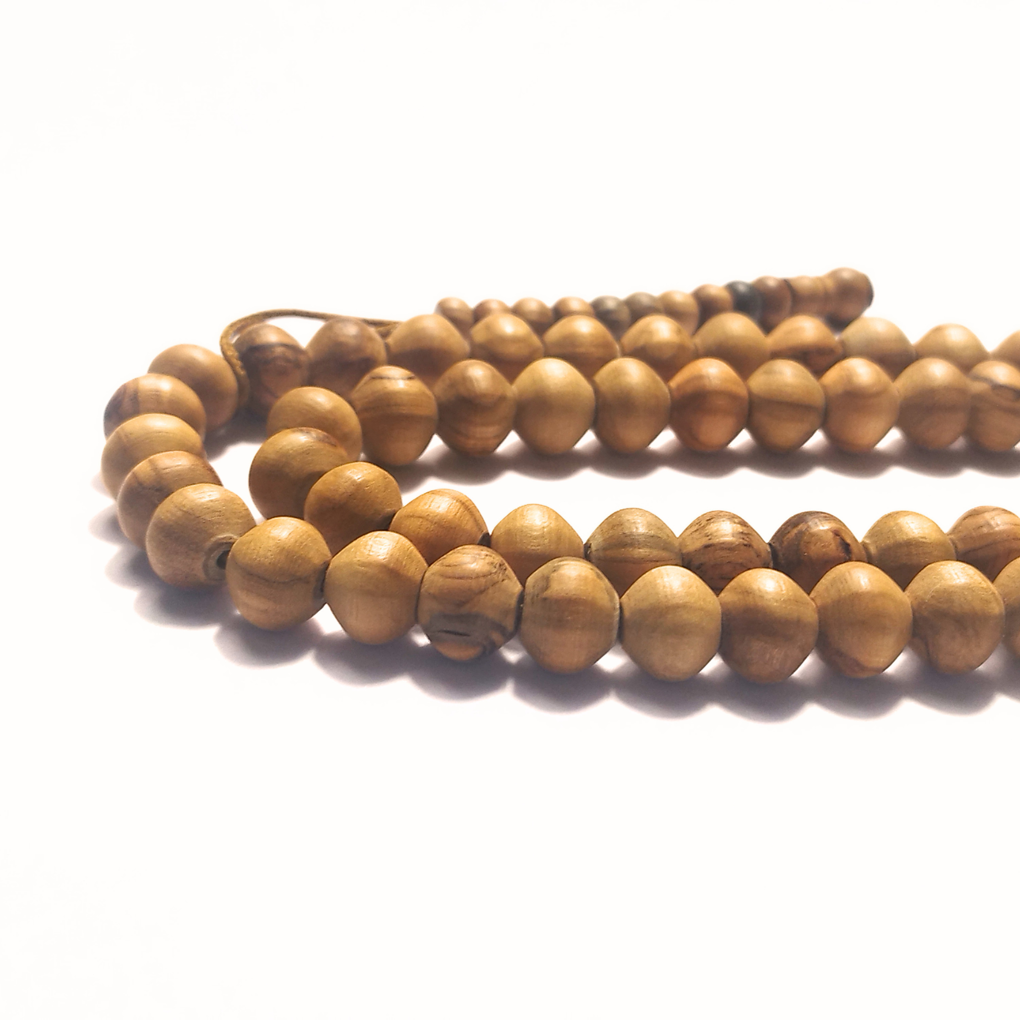 Olive Wood 12mm 100 Beads Double Counter 