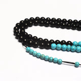 Black KOK & Turquoise 8mm 100 Beads