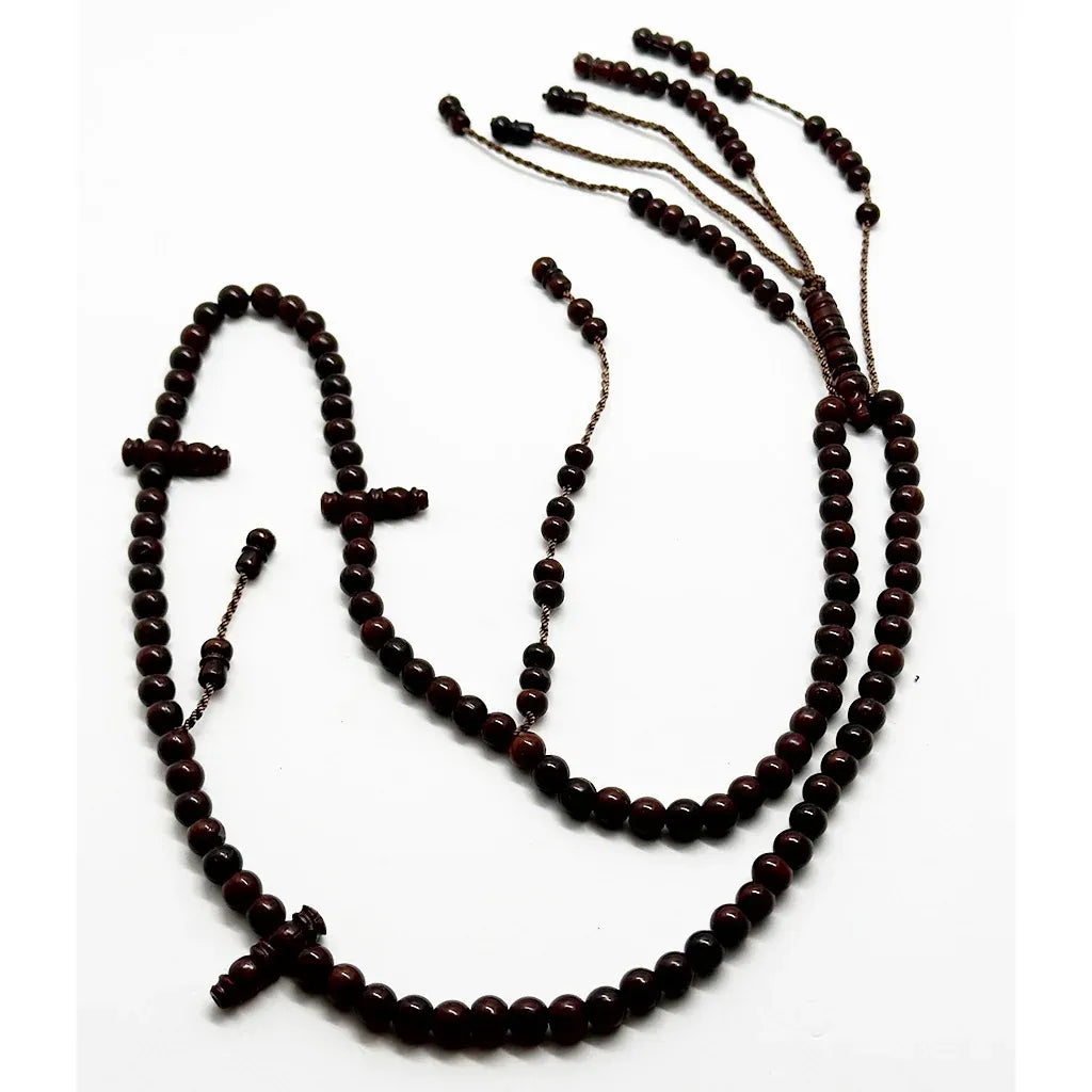Tijani Burgundy kok 8mm 100 Beads 4 Counters