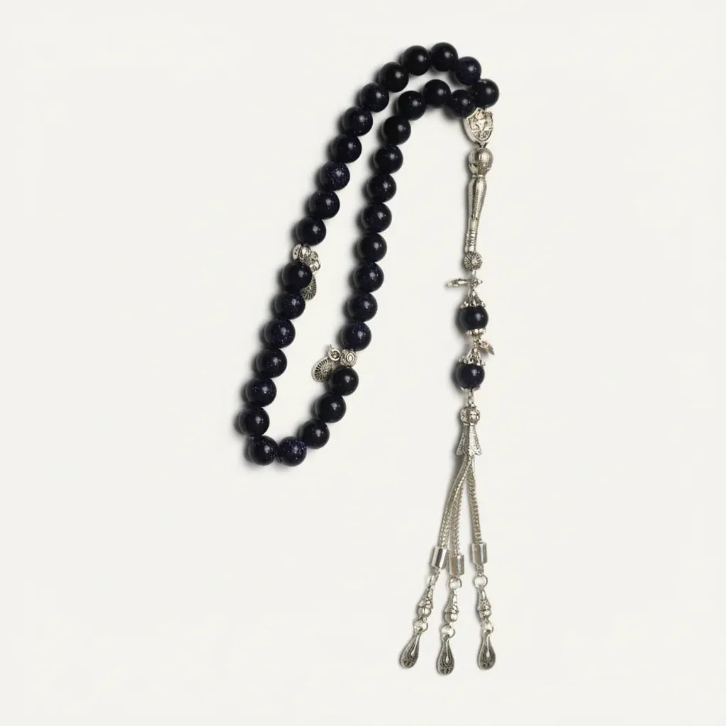 Brown Starry Stone 10mm 33 Beads Misbaha