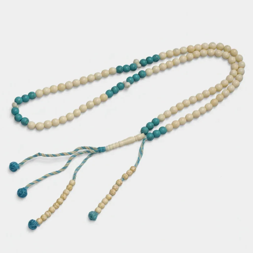 Camel Bone Turquoise Inlaid 8mm 100 Beads 