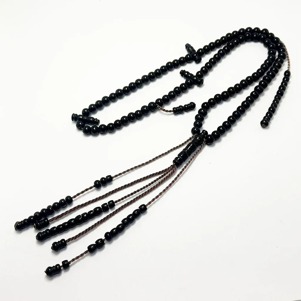 Black Tijani Kok 8mm 100 Beads Four Counter  