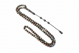 Kok with Metal & Stone Inlay 6mm 100 Beads
