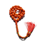 Thai Coral Olive Prayer Beads – 33 Beads with Tassel