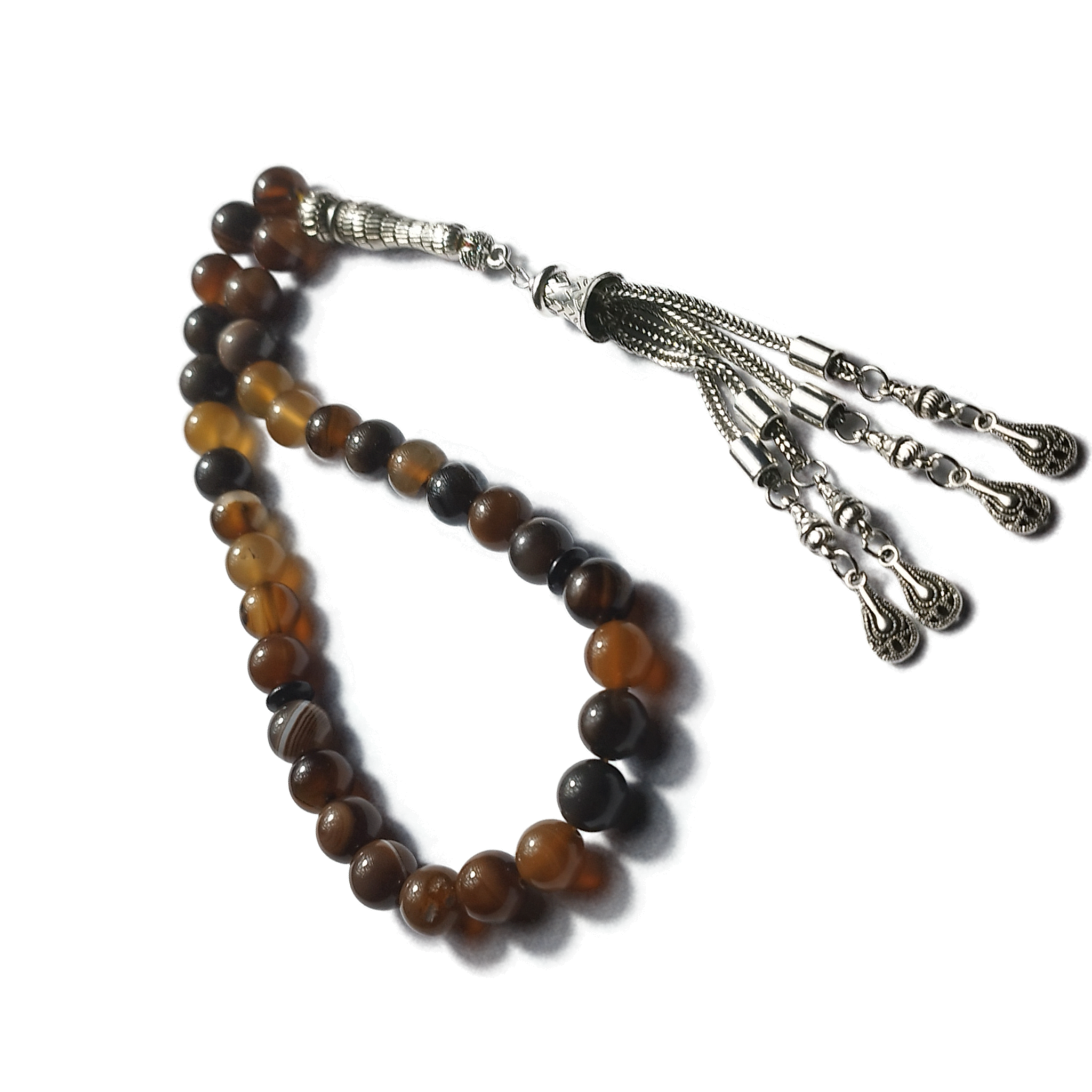 Brown Sulemani Agate 10mm 33 Beads  